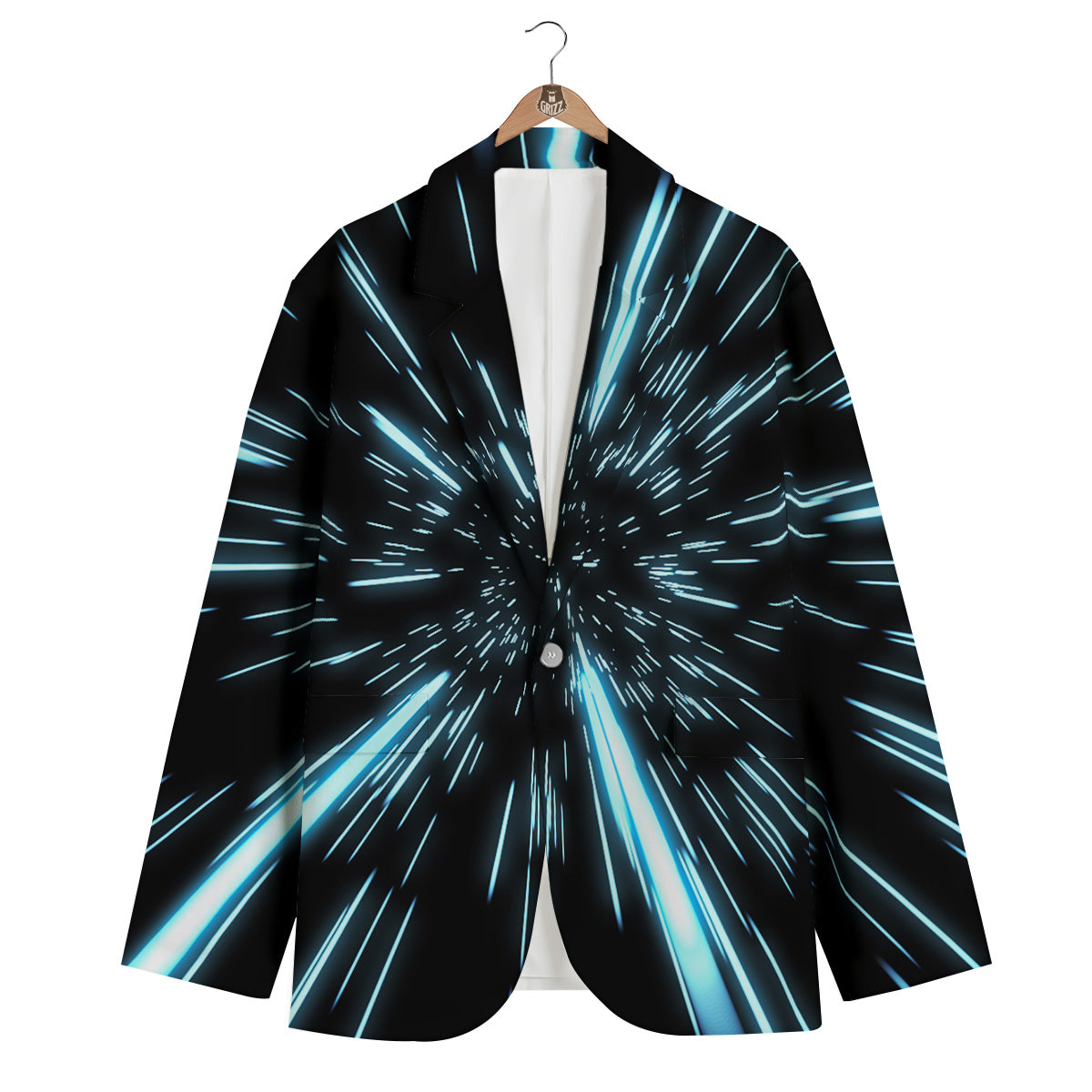 Lightspeed Blue Print Men's Blazer-grizzshop