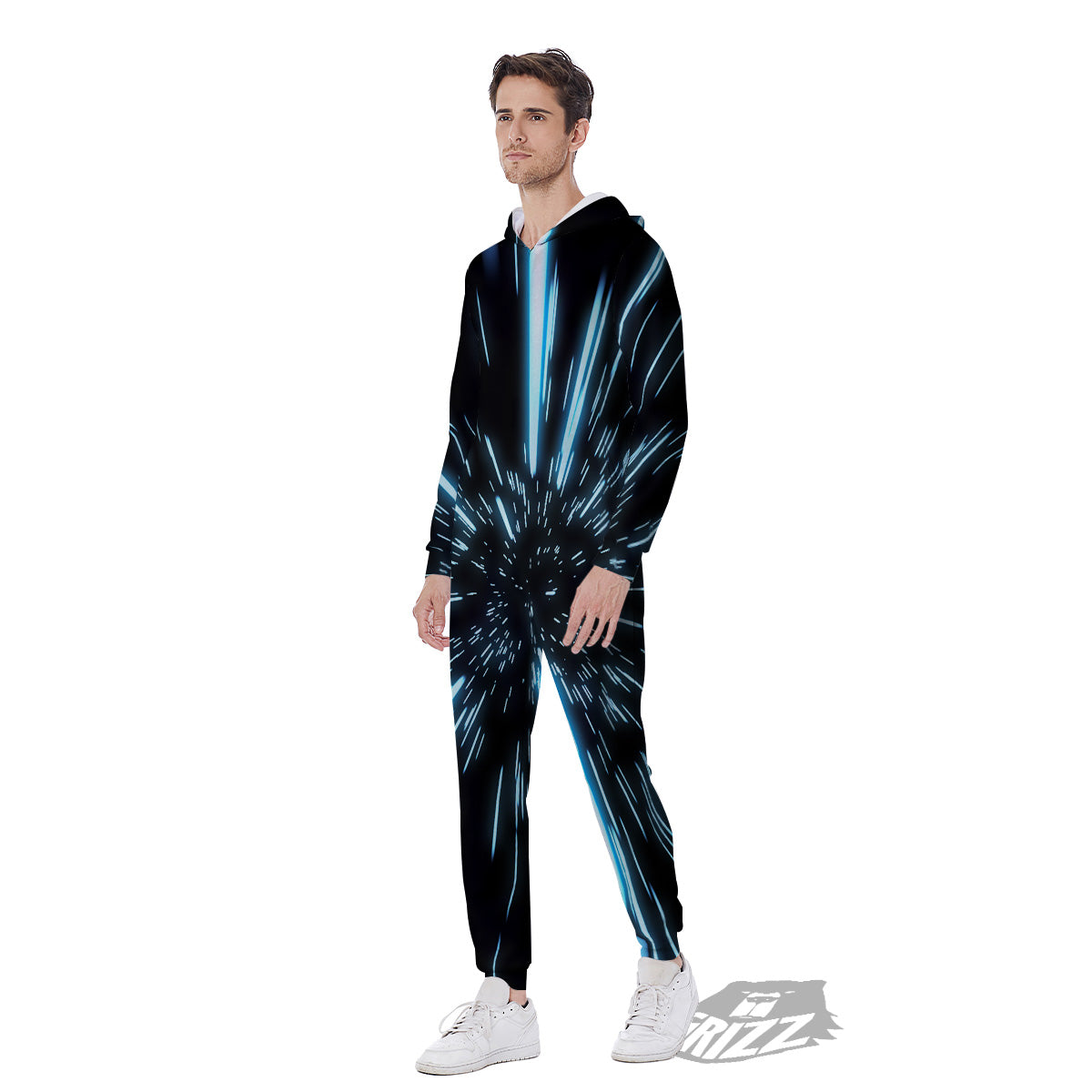 Lightspeed Blue Print Men's Jumpsuit-grizzshop
