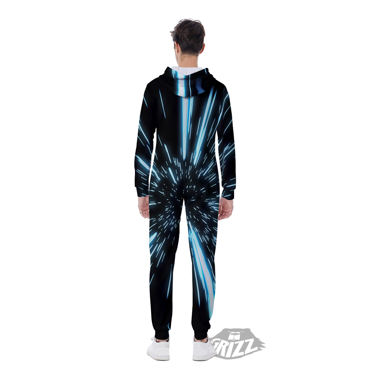 Lightspeed Blue Print Men's Jumpsuit-grizzshop