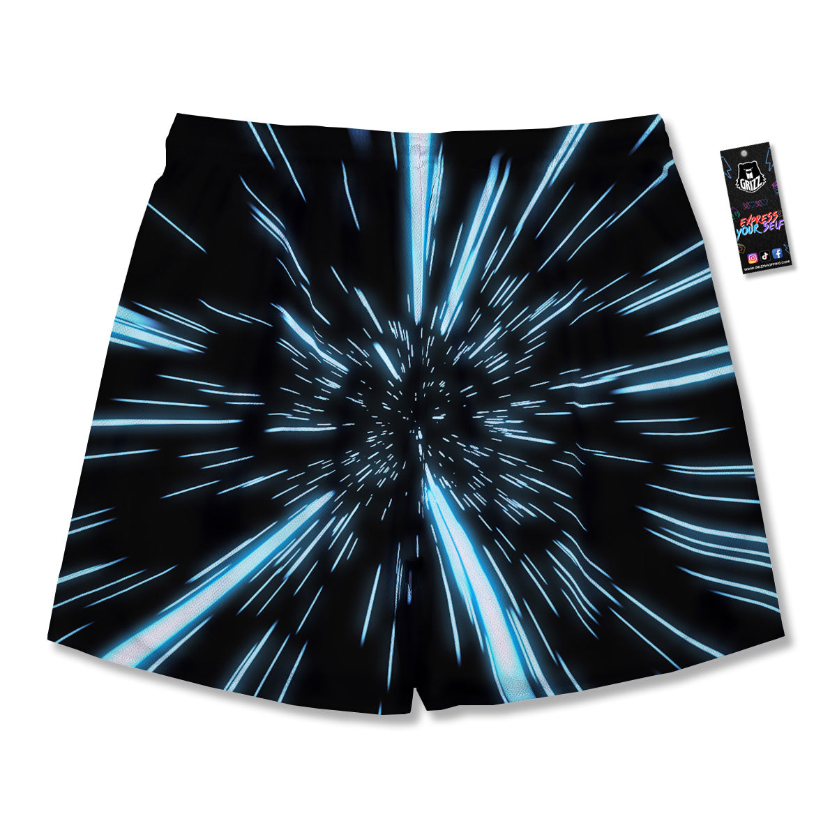 Lightspeed Blue Print Men's Running Shorts-grizzshop
