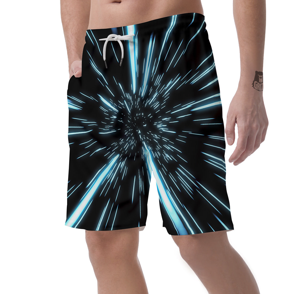 Lightspeed Blue Print Men's Shorts-grizzshop