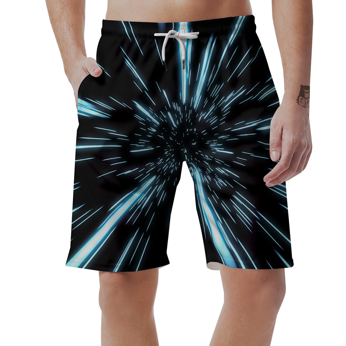 Lightspeed Blue Print Men's Shorts-grizzshop