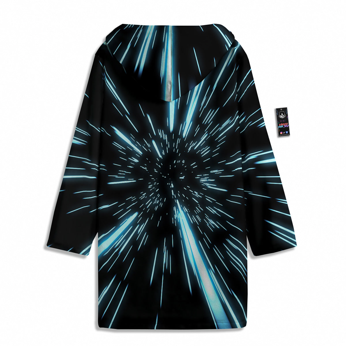 Lightspeed Blue Print Men's Windbreaker Jacket-grizzshop