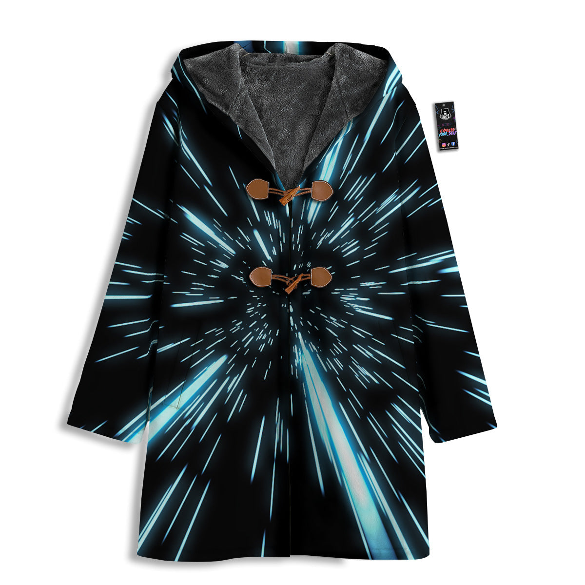 Lightspeed Blue Print Men's Windbreaker Jacket-grizzshop