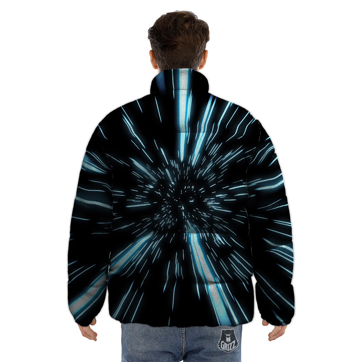 Lightspeed Blue Print Puffer Jacket-grizzshop