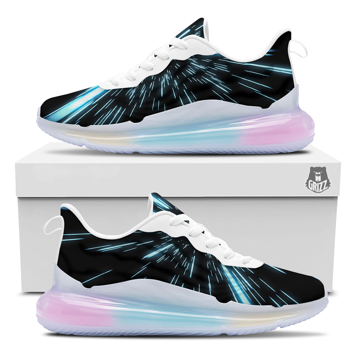 Lightspeed Blue Print Running Sneakers-grizzshop