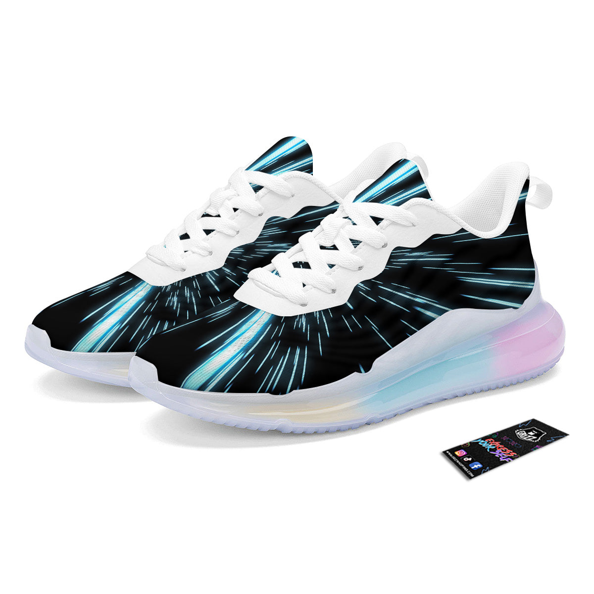 Lightspeed Blue Print Running Sneakers-grizzshop