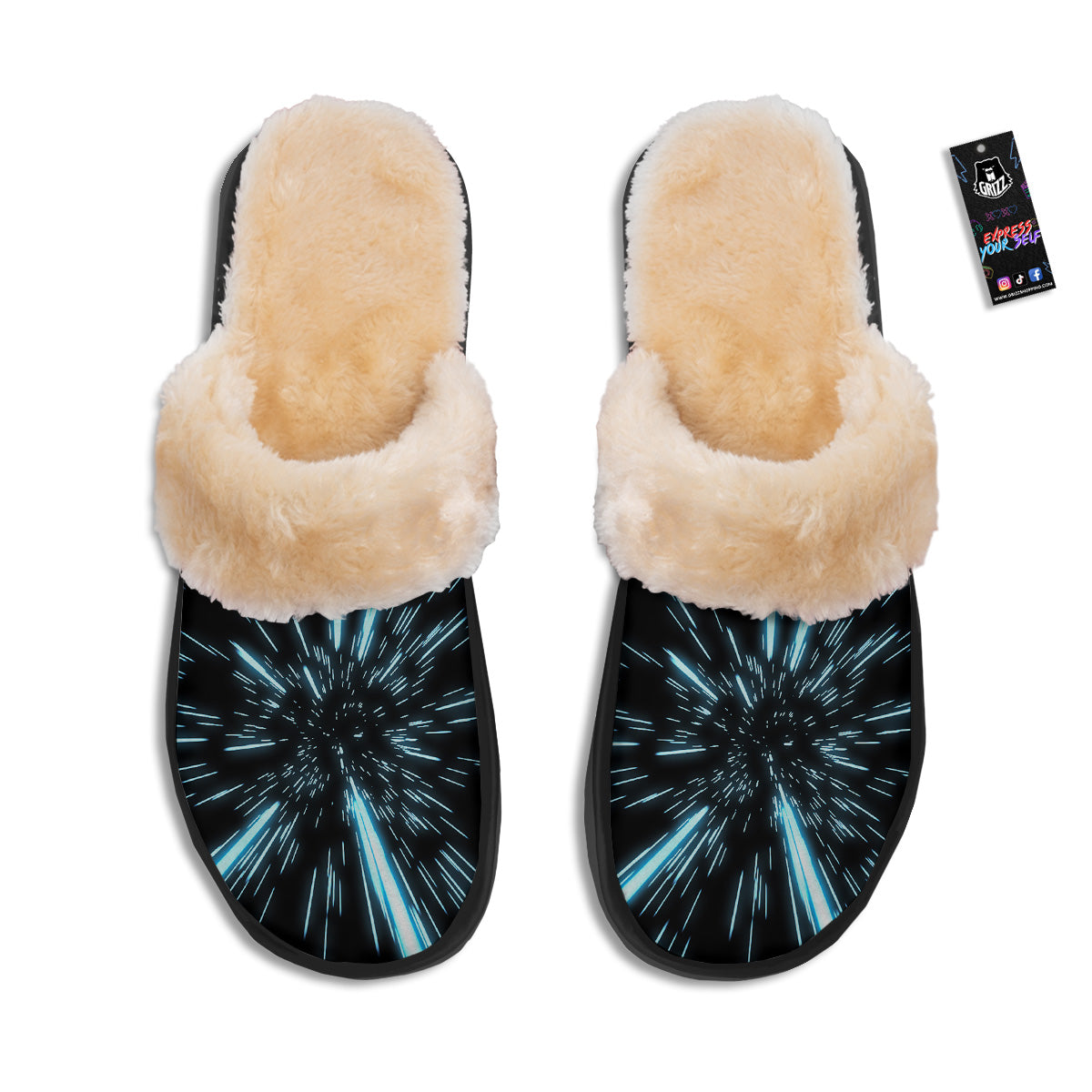 Lightspeed Blue Print Slippers-grizzshop
