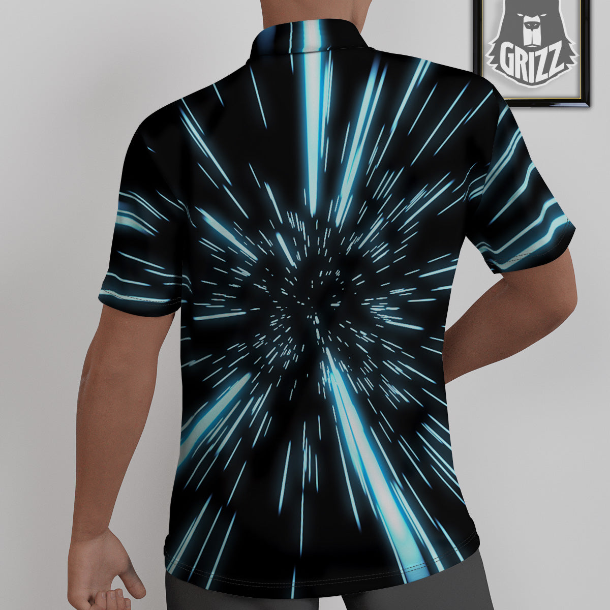 Lightspeed Blue Print Untucked Shirts-grizzshop
