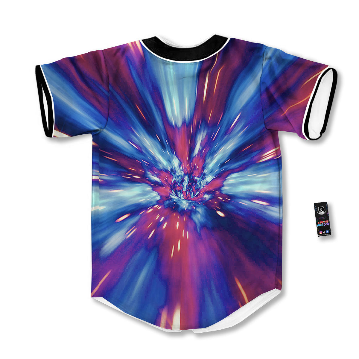 Lightspeed Galaxy Print Baseball Jersey-grizzshop