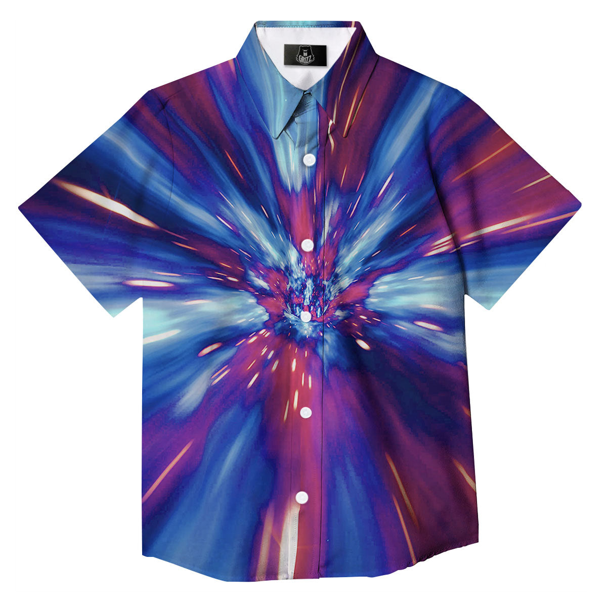 Lightspeed Galaxy Print Button Up Shirt-grizzshop