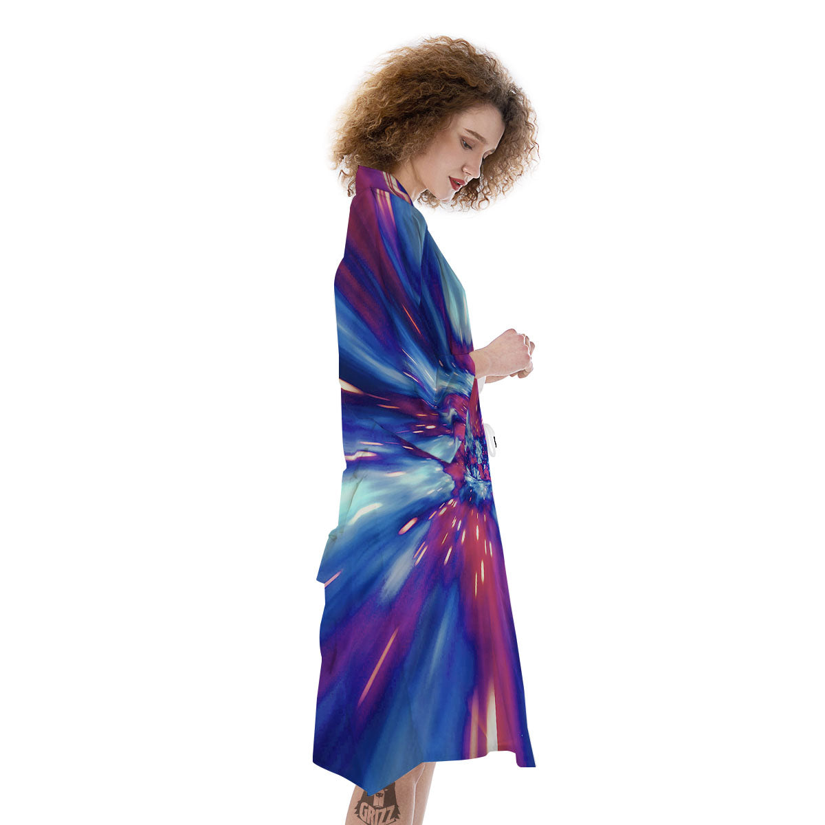 Lightspeed Galaxy Print Kimono-grizzshop