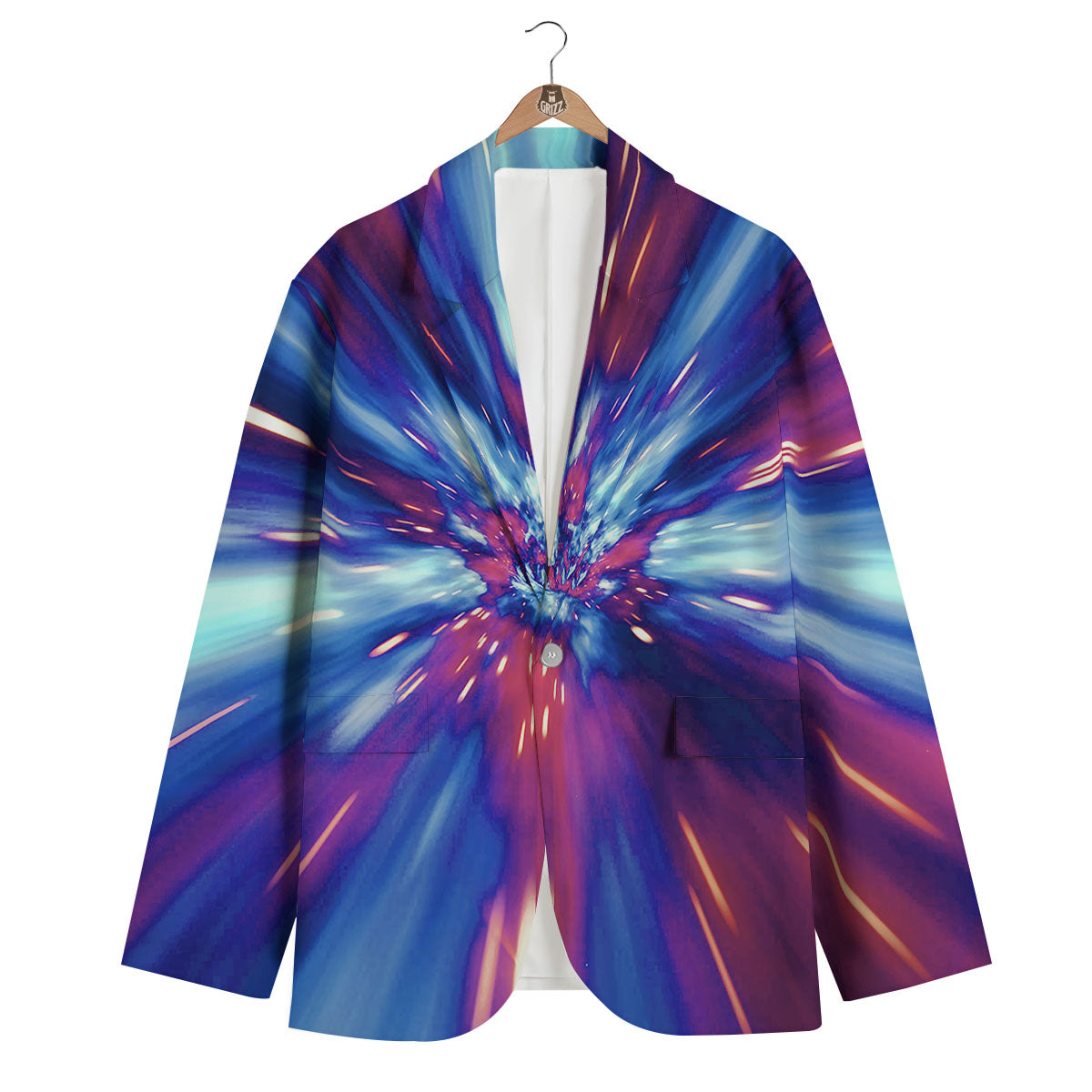 Lightspeed Galaxy Print Men's Blazer-grizzshop