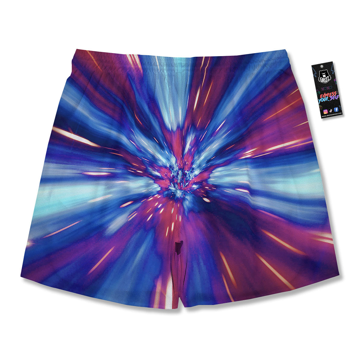 Lightspeed Galaxy Print Men's Running Shorts-grizzshop