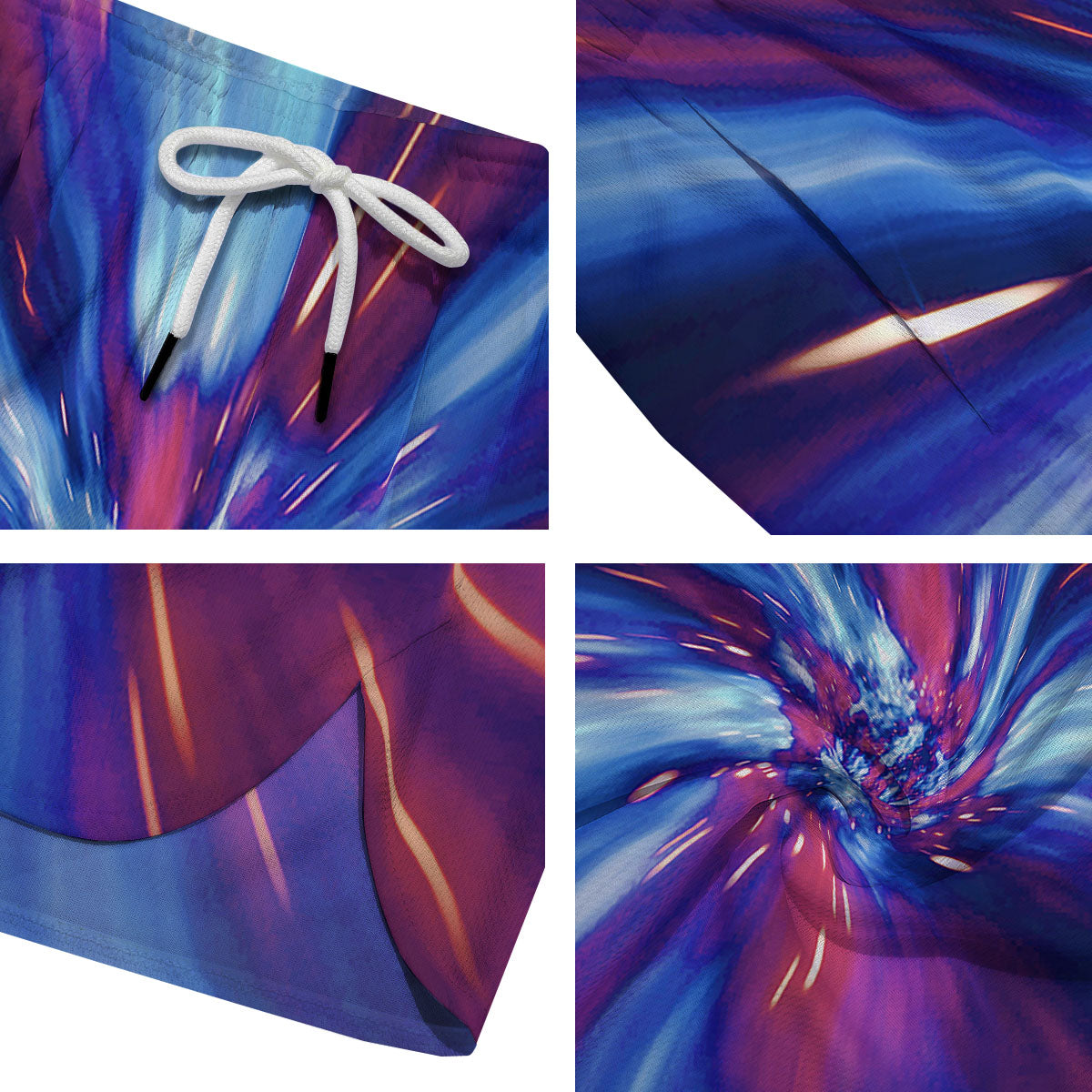 Lightspeed Galaxy Print Men's Running Shorts-grizzshop