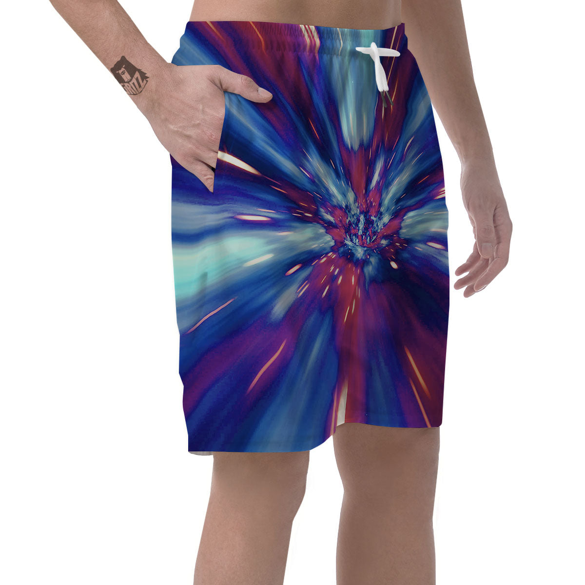 Lightspeed Galaxy Print Men's Shorts-grizzshop