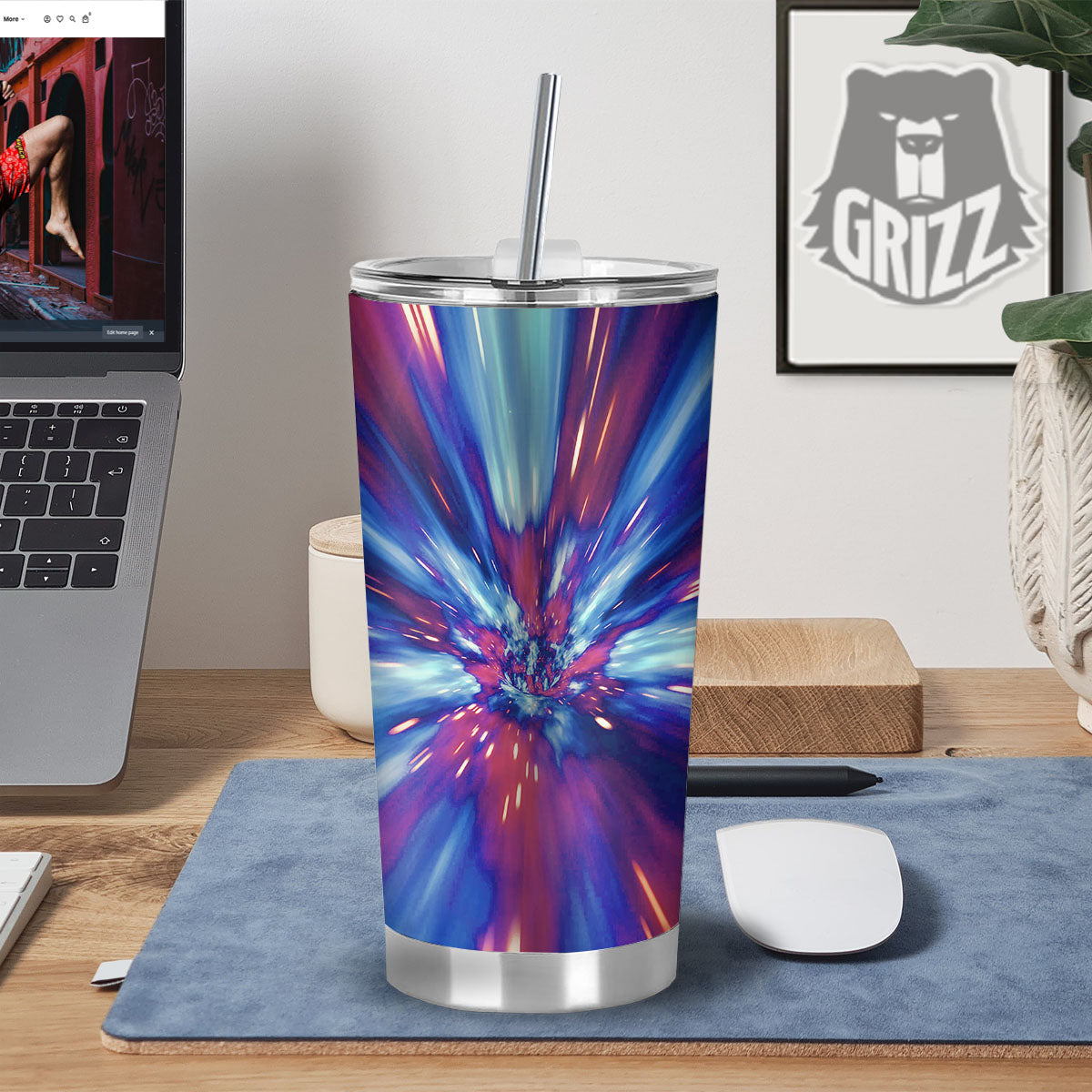 Lightspeed Galaxy Print Tumbler-grizzshop