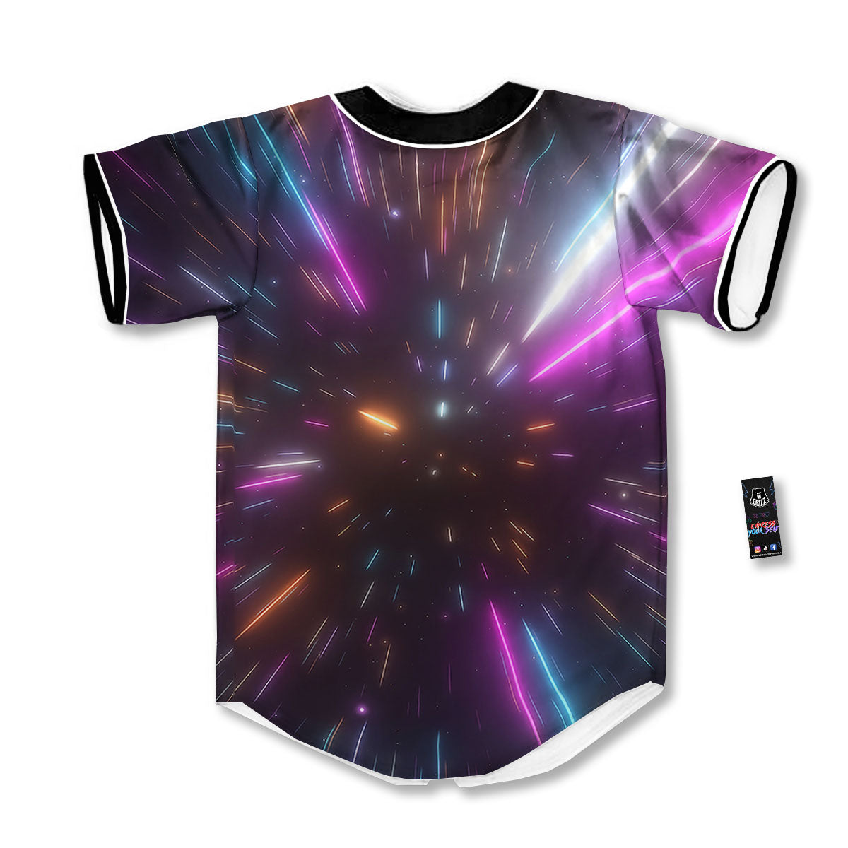 Lightspeed Hyperspace Print Baseball Jersey-grizzshop