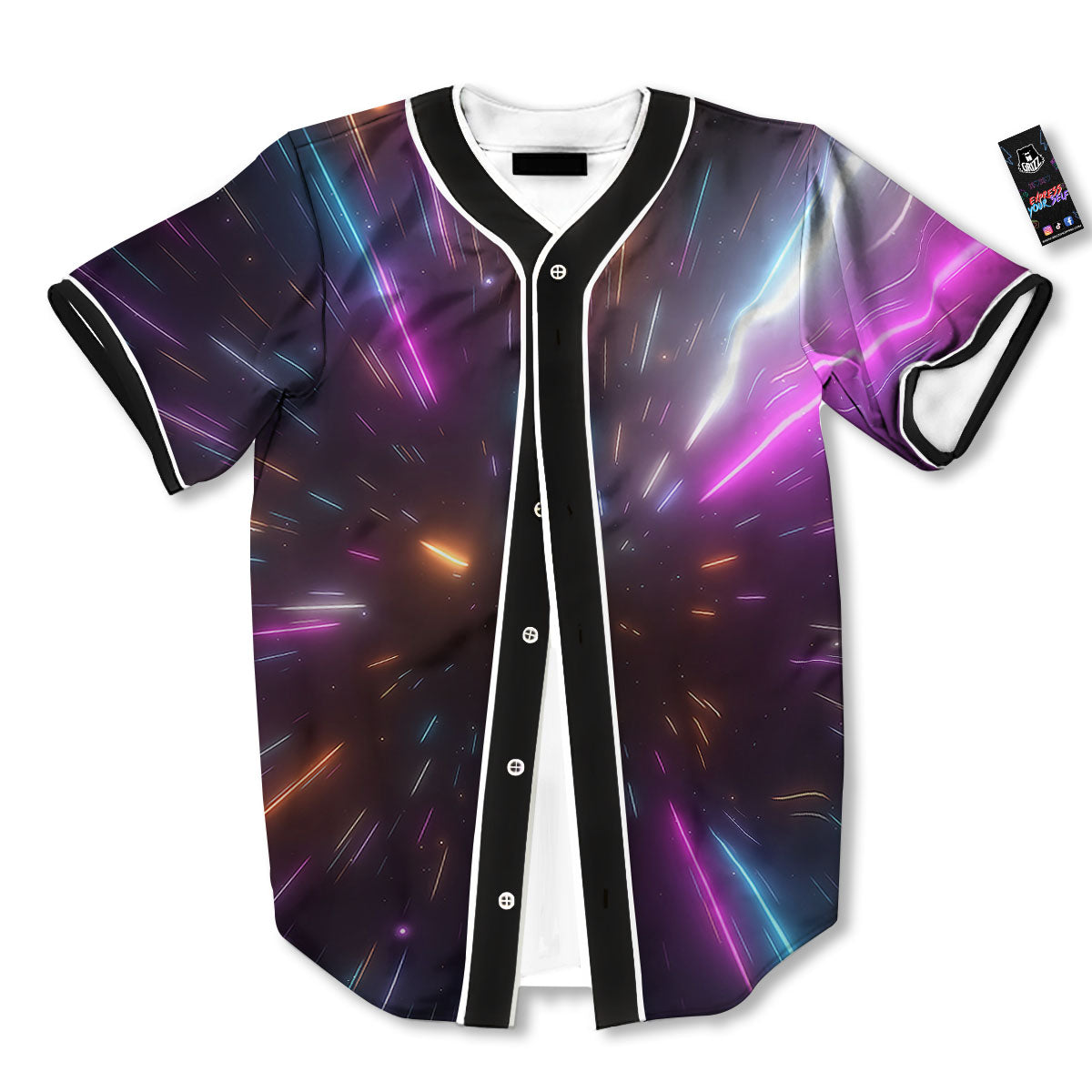 Lightspeed Hyperspace Print Baseball Jersey-grizzshop