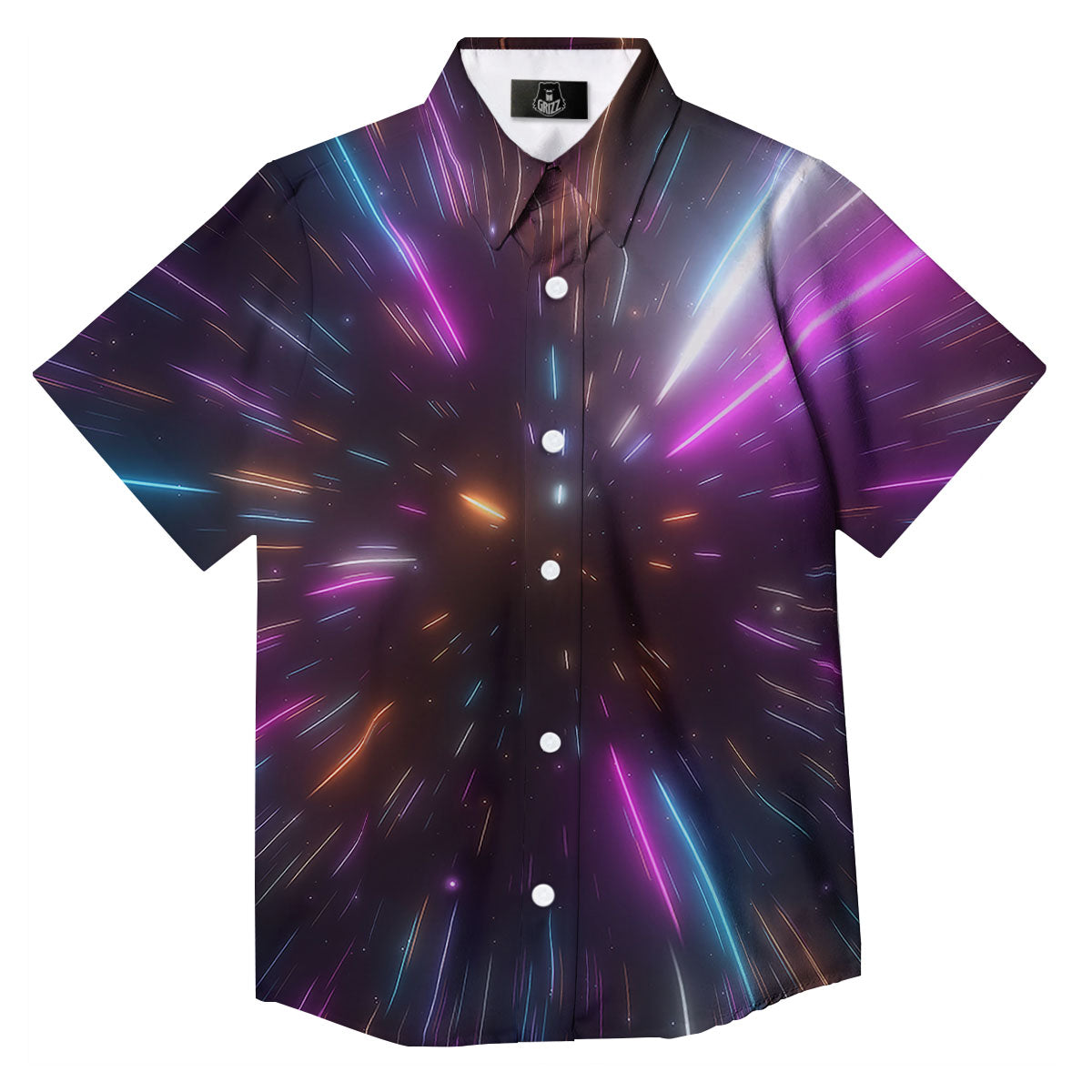 Lightspeed Hyperspace Print Button Up Shirt-grizzshop