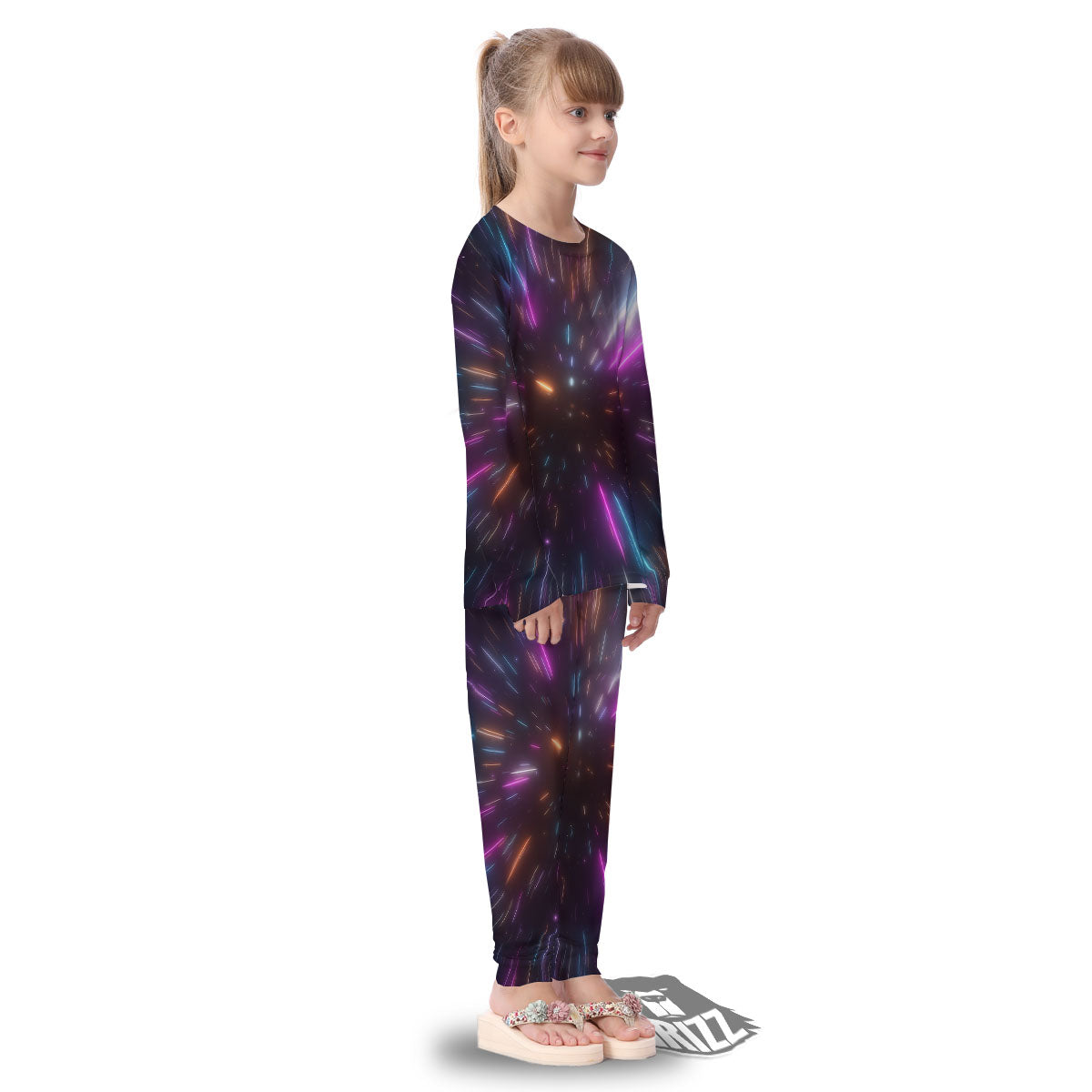 Lightspeed Hyperspace Print Kid's Pajamas-grizzshop