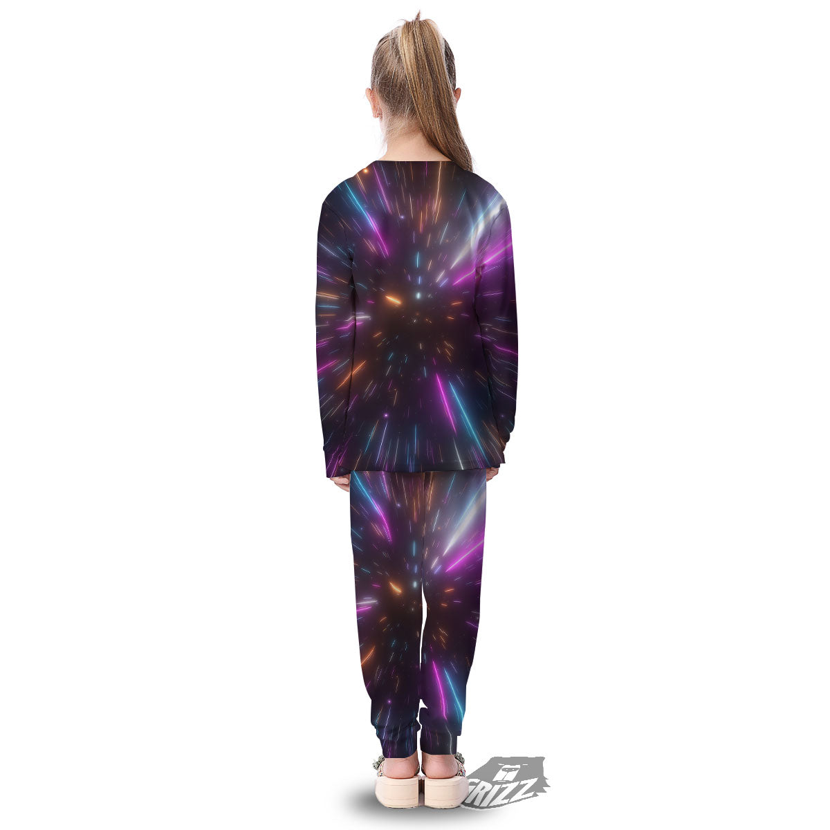 Lightspeed Hyperspace Print Kid's Pajamas-grizzshop