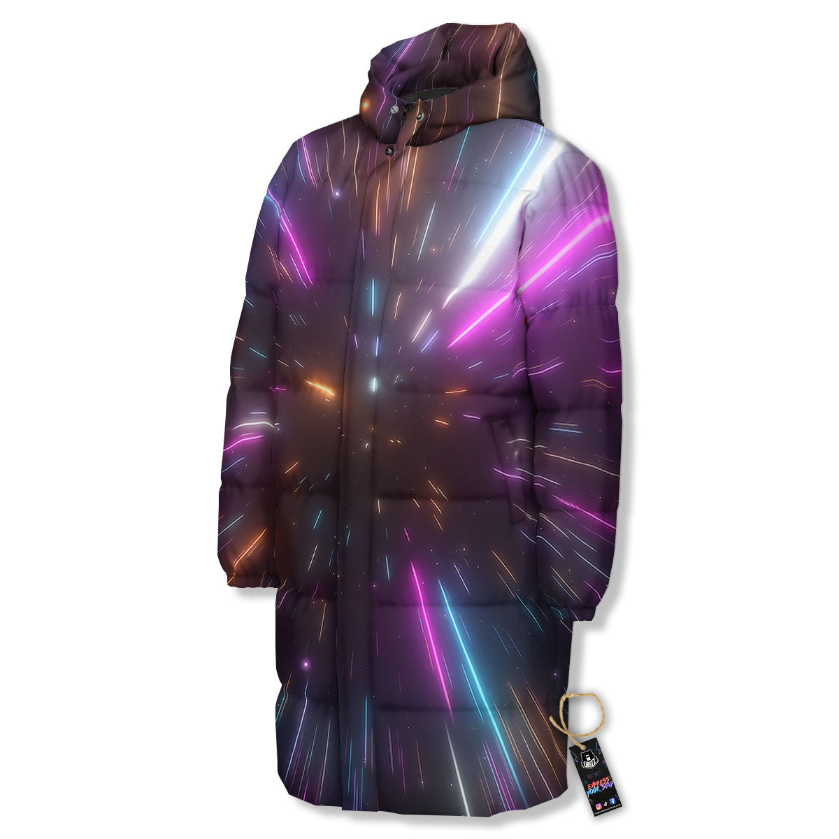 Lightspeed Hyperspace Print Long Down Jacket-grizzshop
