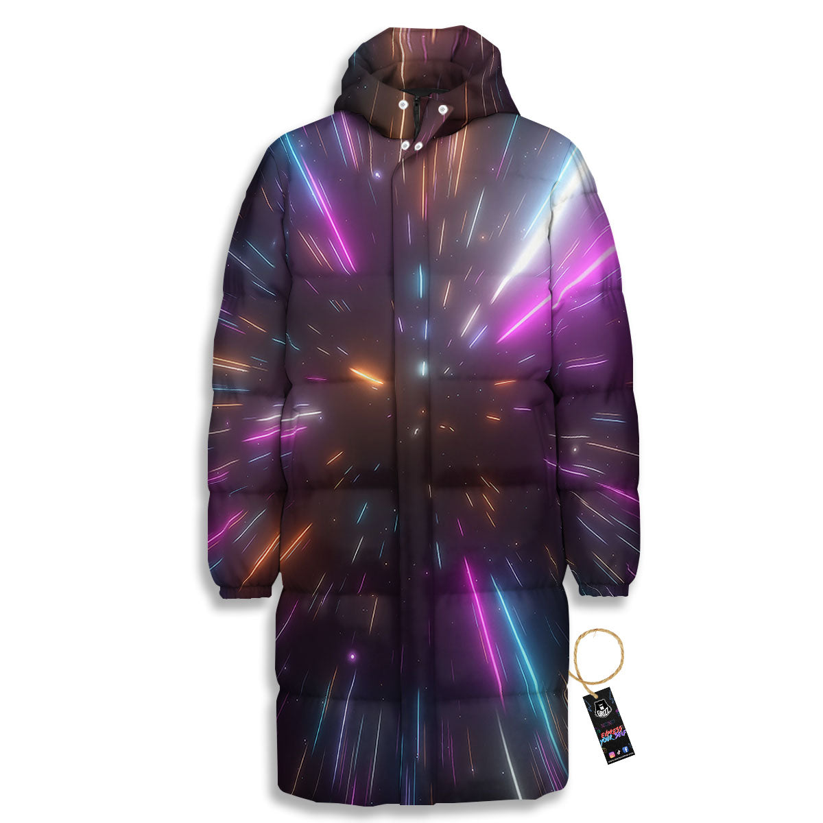 Lightspeed Hyperspace Print Long Down Jacket-grizzshop