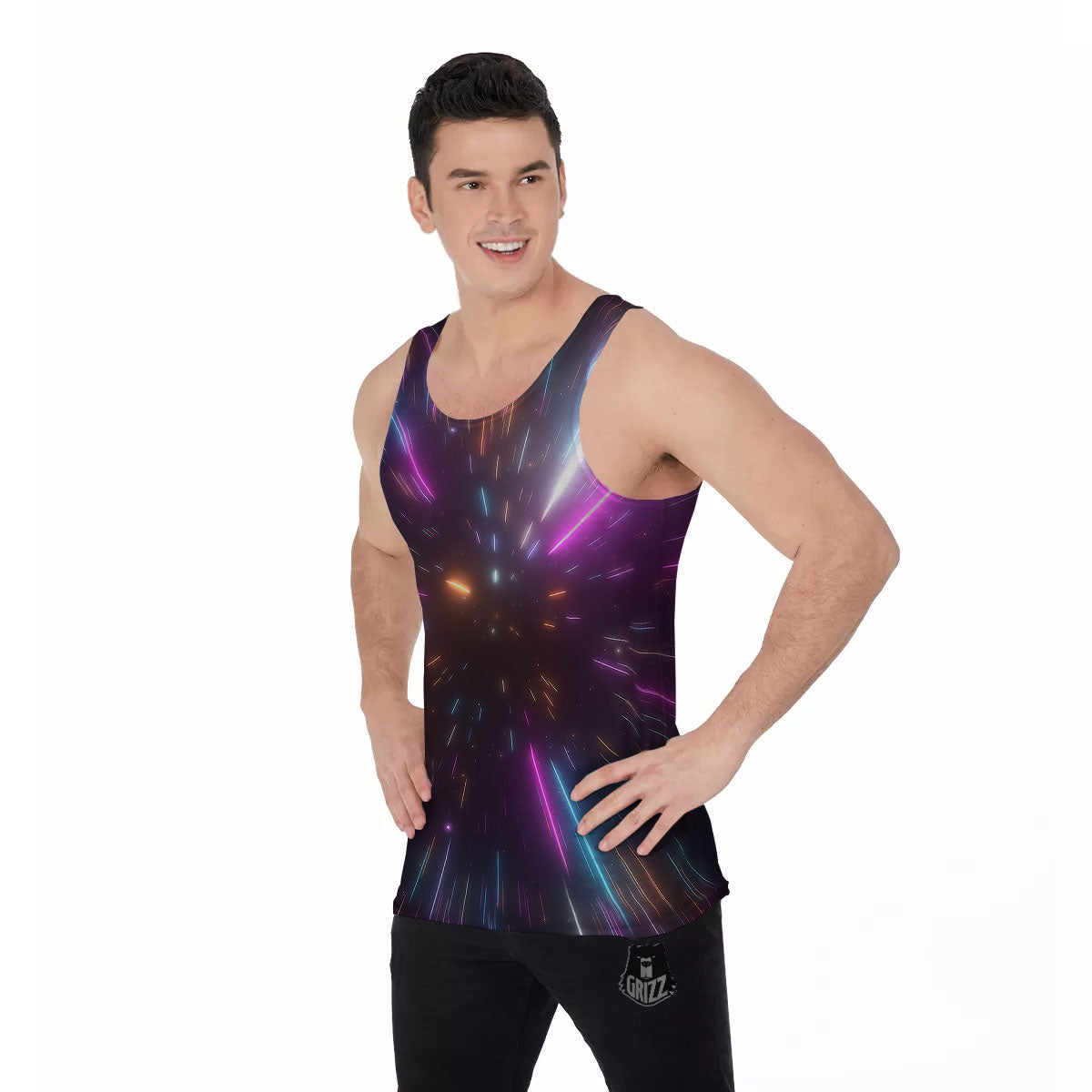 Lightspeed Hyperspace Print Men's Tank Top-grizzshop