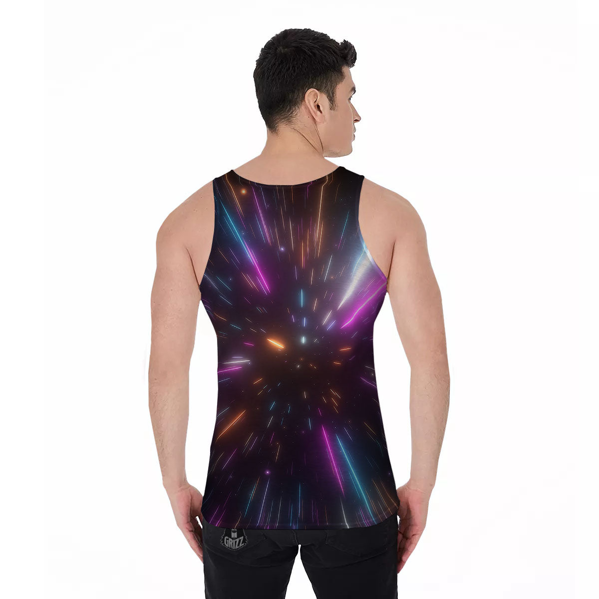 Lightspeed Hyperspace Print Men's Tank Top-grizzshop