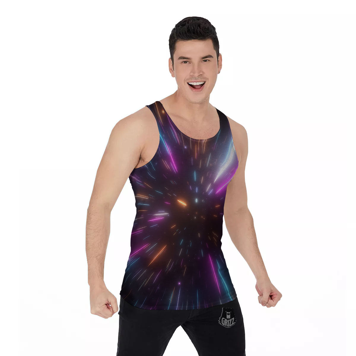 Lightspeed Hyperspace Print Men's Tank Top-grizzshop