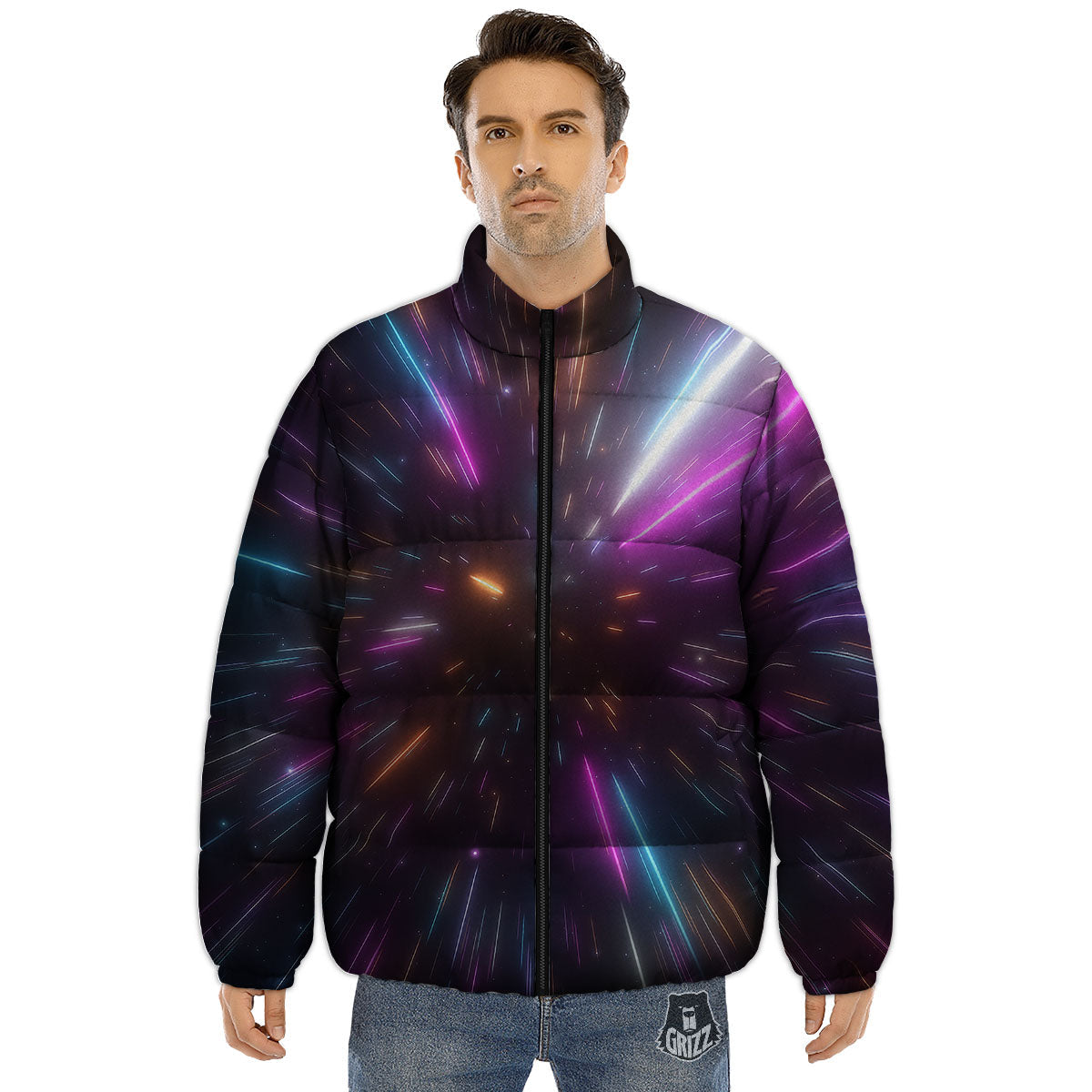 Lightspeed Hyperspace Print Puffer Jacket-grizzshop