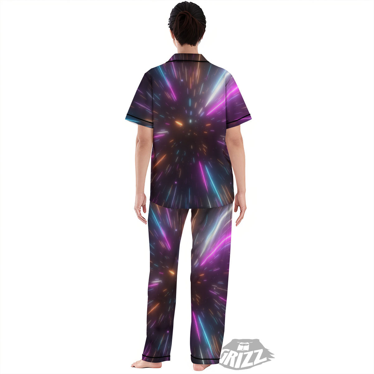Lightspeed Hyperspace Print Women's Pajamas Set-grizzshop