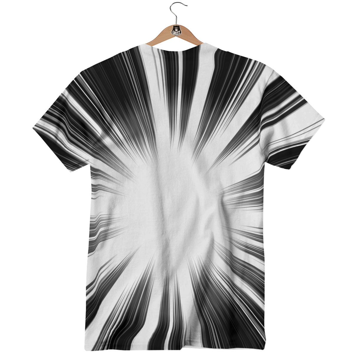Lightspeed White And Black Print T-Shirt-grizzshop