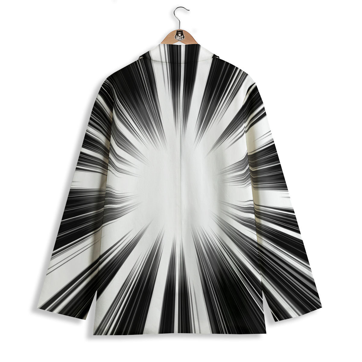 Lightspeed White And Black Print Women's Blazer-grizzshop