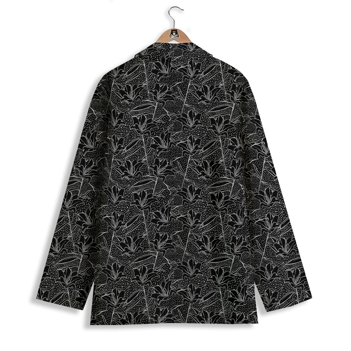 Lily Black And White Print Pattern Women's Blazer-grizzshop