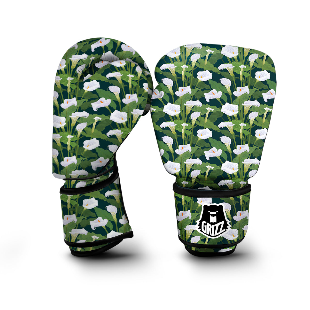 Lily Exotic Print Pattern Boxing Gloves-grizzshop