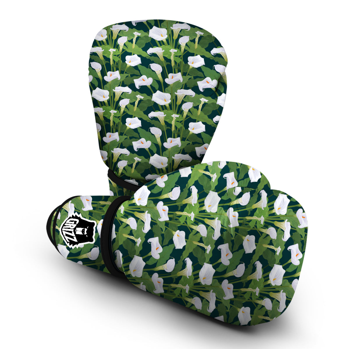 Lily Exotic Print Pattern Boxing Gloves-grizzshop