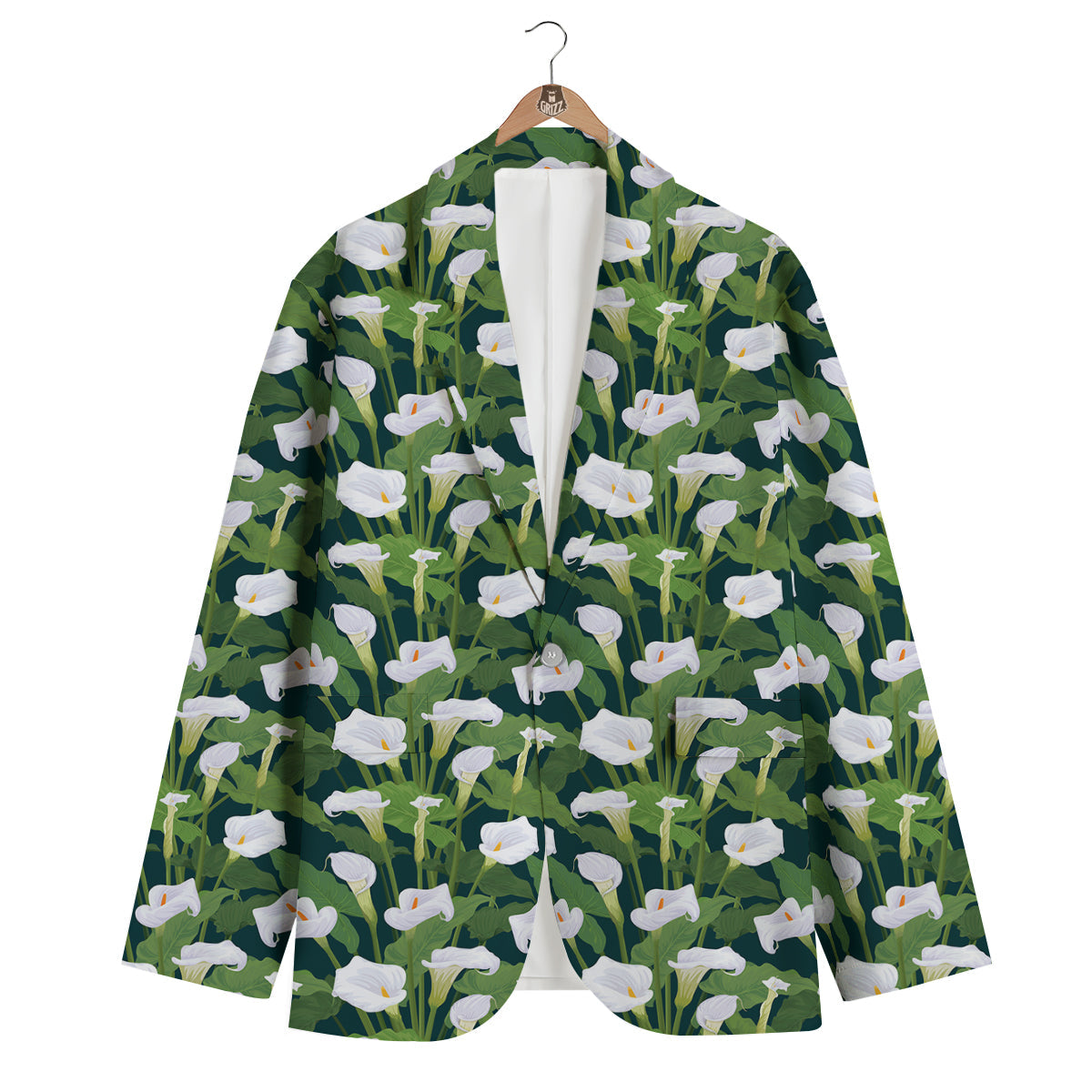 Lily Exotic Print Pattern Men's Blazer-grizzshop