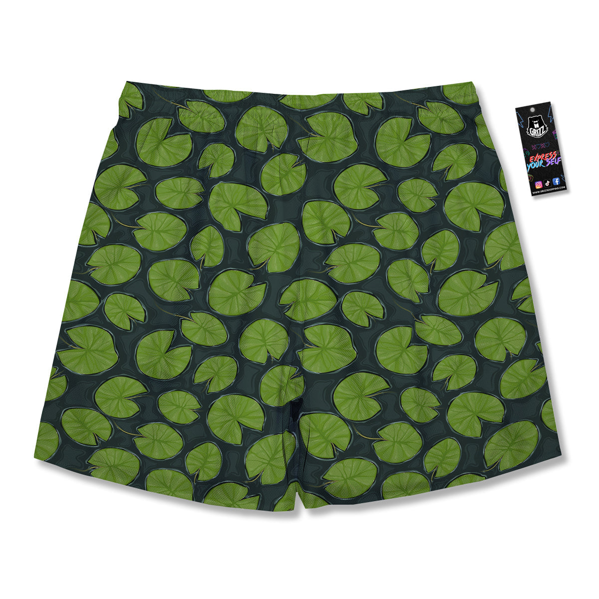 Lily Pads Water Print Pattern Men's Running Shorts-grizzshop