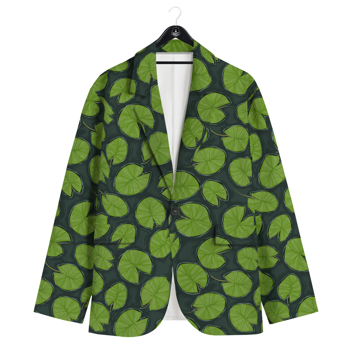 Lily Pads Water Print Pattern Men's Sport Coat-grizzshop