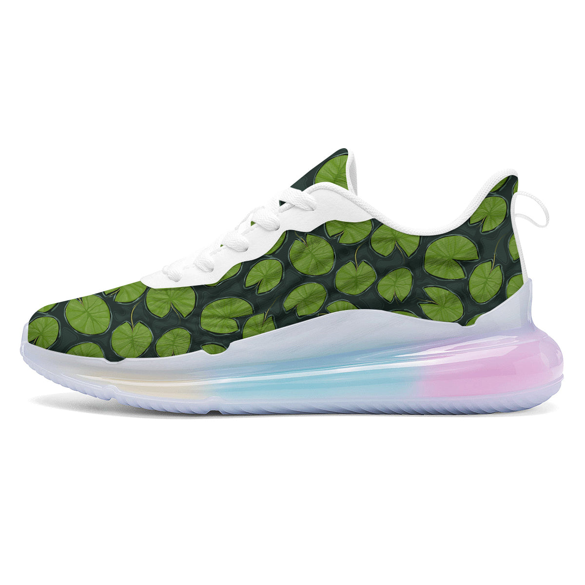Lily Pads Water Print Pattern Running Sneakers-grizzshop