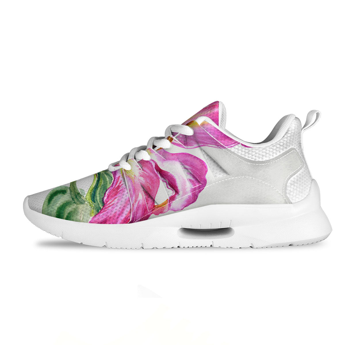 Lily Pink Watercolor Print Tennis Shoes-grizzshop