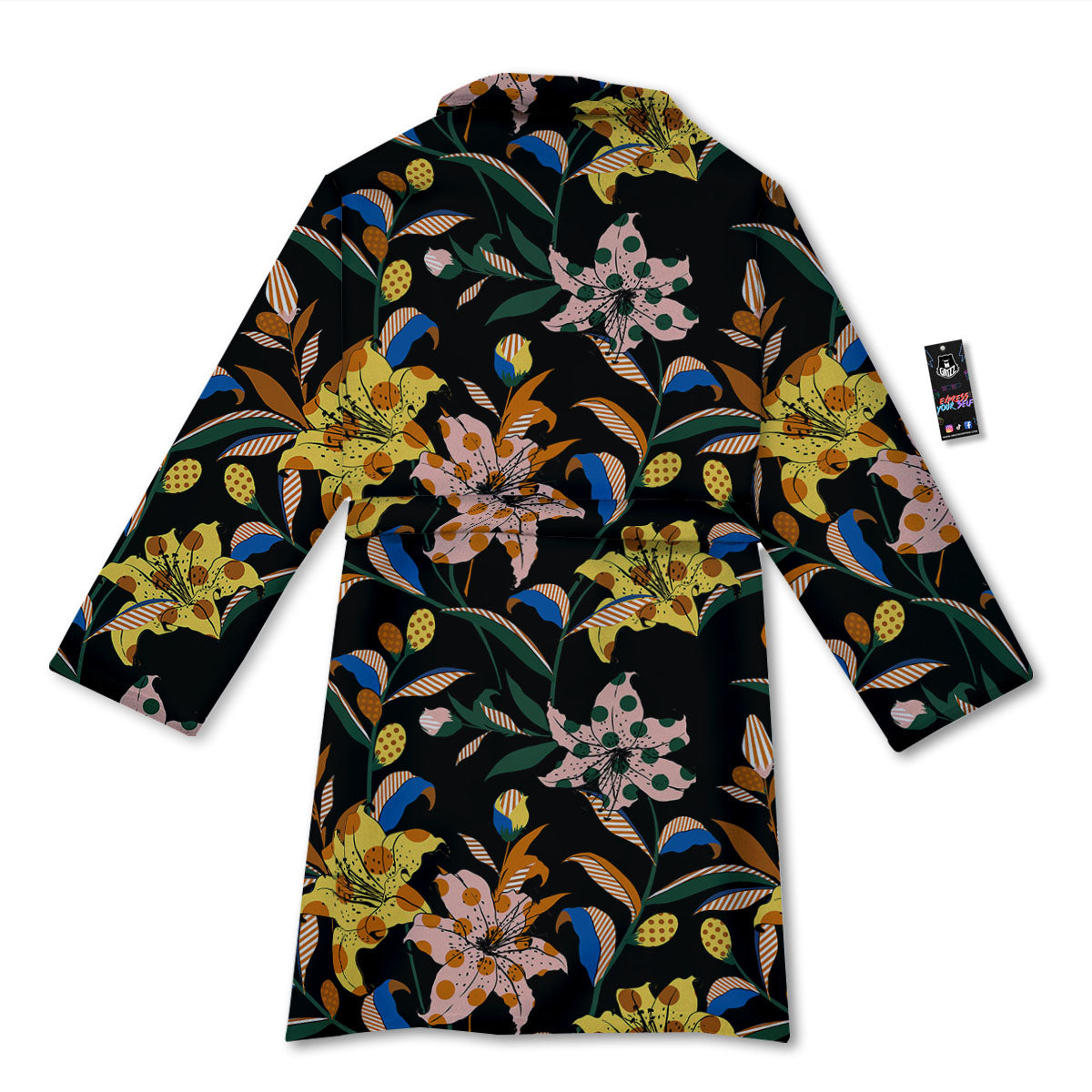 Lily Polka Dot Print Pattern Bathrobe-grizzshop