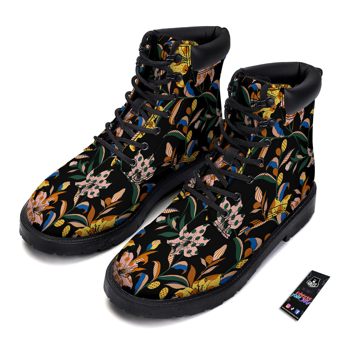 Lily Polka Dot Print Pattern Boots-grizzshop