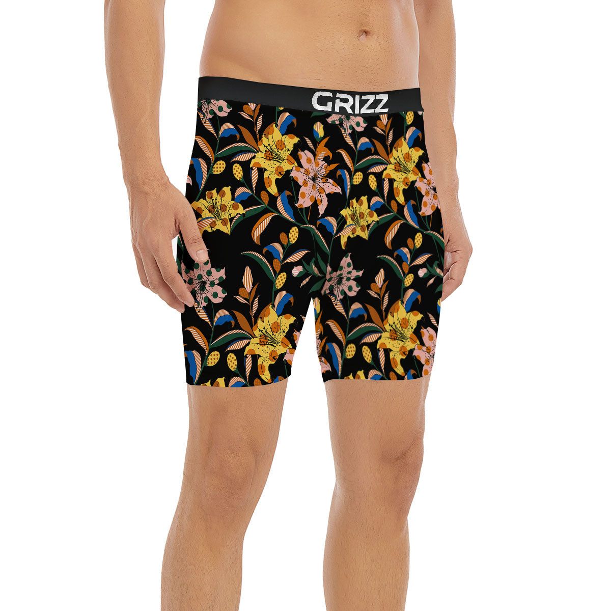 Lily Polka Dot Print Pattern Boxer Briefs-grizzshop