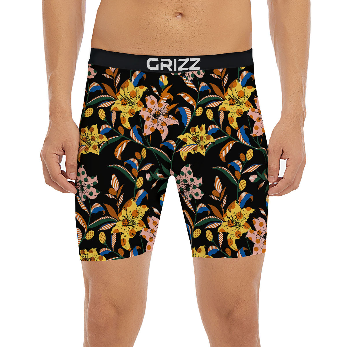 Lily Polka Dot Print Pattern Boxer Briefs-grizzshop