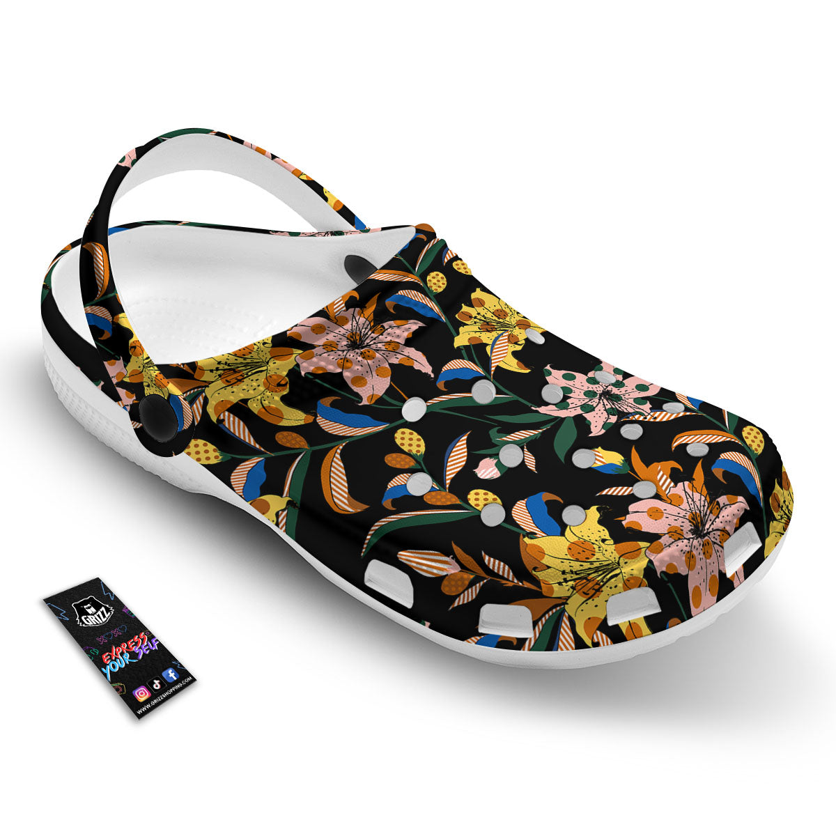 Lily Polka Dot Print Pattern Clog-grizzshop