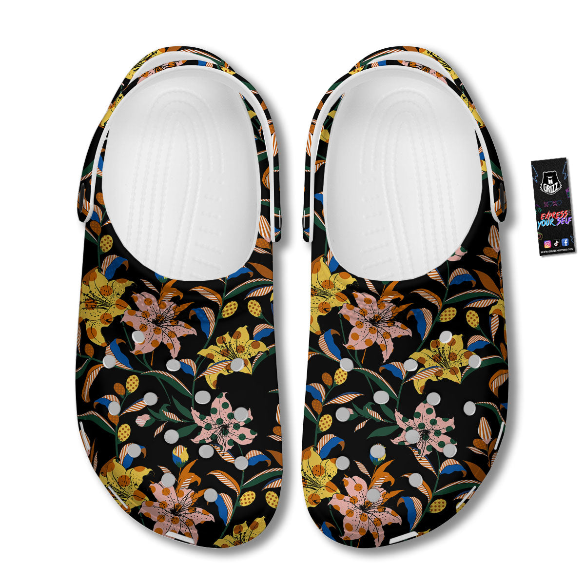 Lily Polka Dot Print Pattern Clog-grizzshop