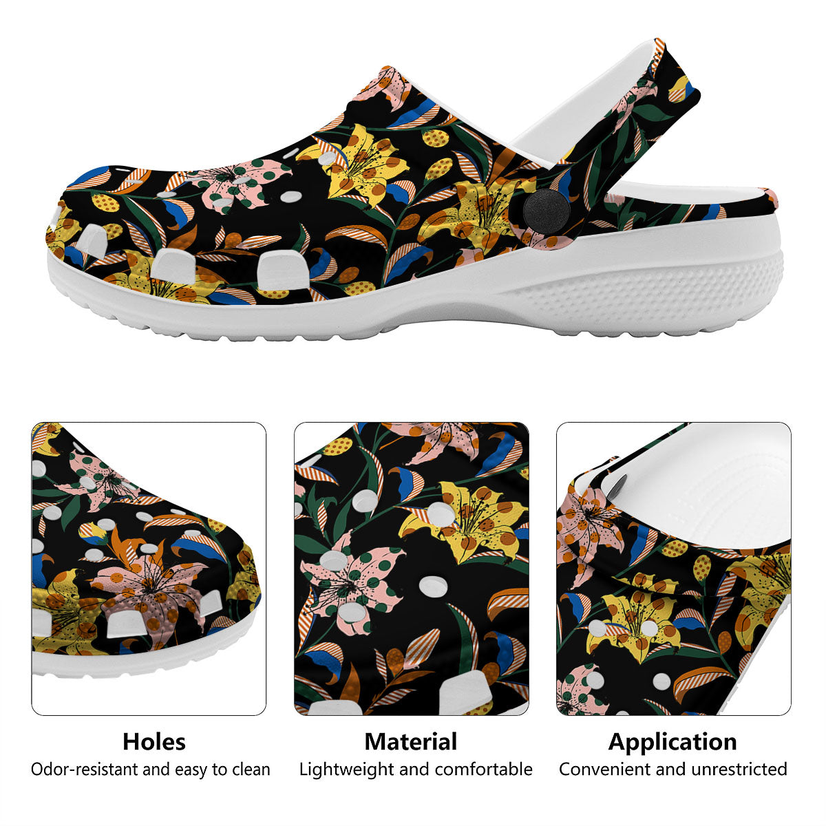 Lily Polka Dot Print Pattern Clog-grizzshop